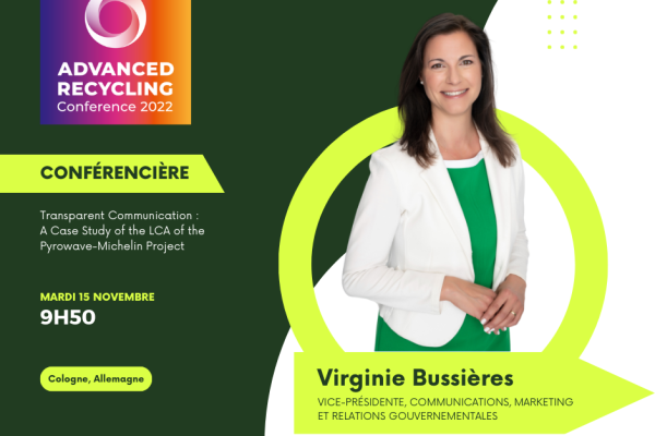 Pyrowave a présenté l'ACV du projet avec Michelin à la Advanced Recycling Conference 2022