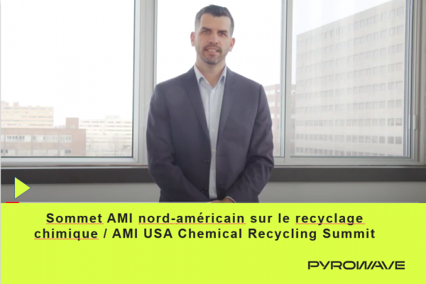 Pyrowave's CEO Jocelyn Doucet for the upcoming AMI Chemical Recycling USA Summit, March 2021