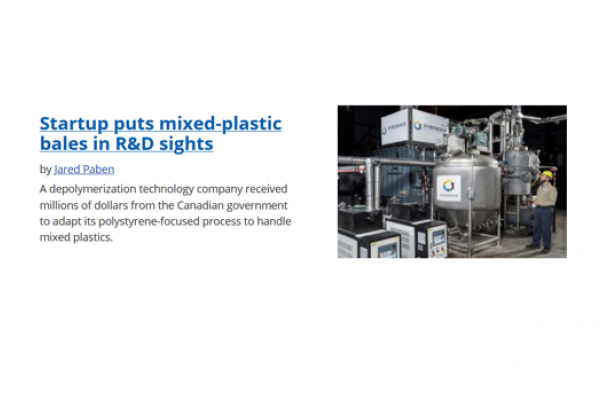 Pyrowave in the Plastic Recycling Update/Resource-recycling Magazine 